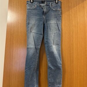 Citizens Of Humanity Faded Indigo Jeans: Rockin Crop High Rise Skinny